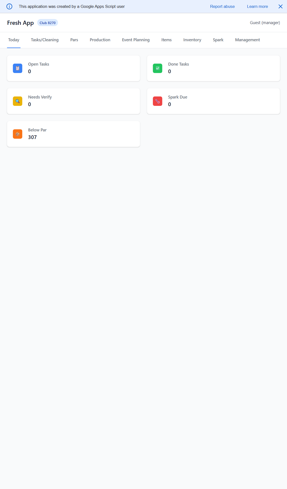 Fresh app mobile overview